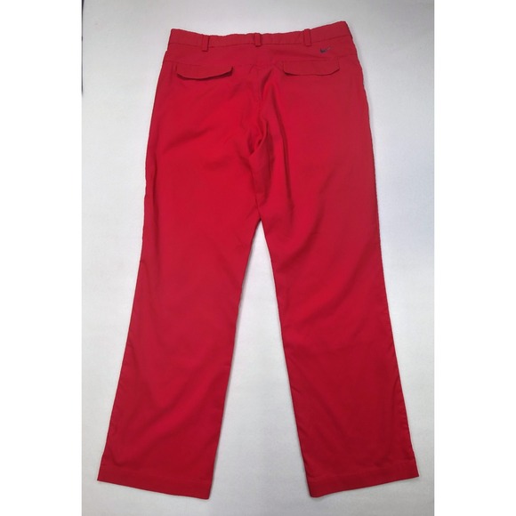 Nike Golf Tour Performance Pants 35x30 Neon Red Flap Pockets Stretch LIMITED USE - Picture 8 of 10